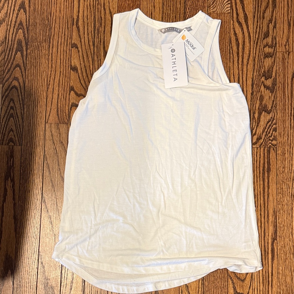 NWT Athleta Women's off white  Modal Tank Top size small